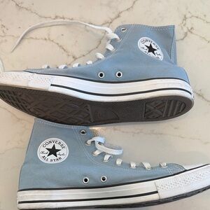 Converse High Top Sneakers - Light Blue & White